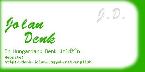 jolan denk business card